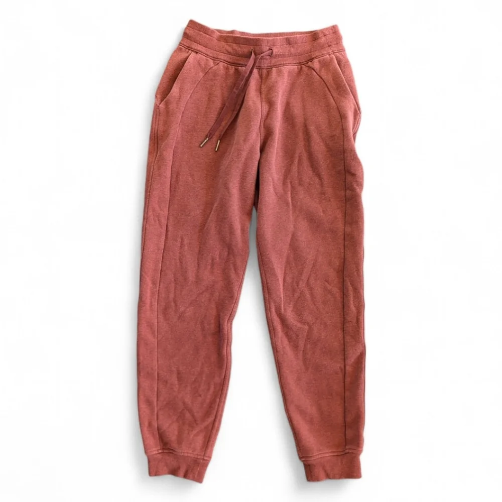 Lululemon Scuba High Rise Fleece Joggers Date Brown Sz 4